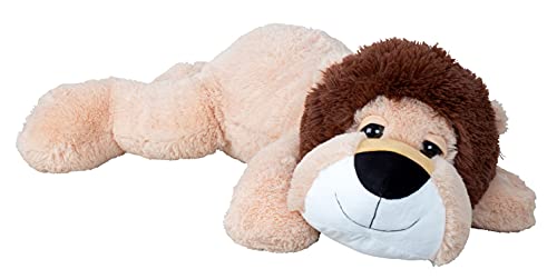 Lifestyle & More Riesen Teddybär Löwe Kuschelbär XXL 100 cm liegend Braun Plüschbär Kuscheltier samtig weich