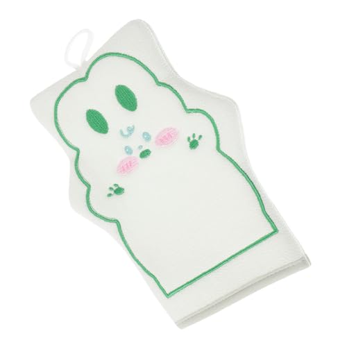ELAYARD Guante Exfoliante para Ducha Infantil de Material Duradero Manopla para Baño Suave y Reutilizable Elimina Impurezas y Piel Muerta para Cuerpo y Manos Color Verde
