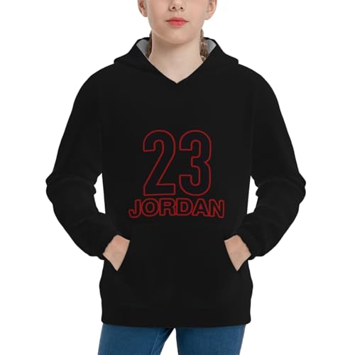 Boys Girls Fashion Hooded Sweater Hoodie With Pocket Sweatshirt Basketball Fans 23 Jordan-Style 153