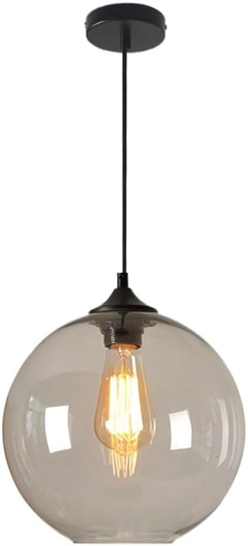 Lampe suspendue intérieure en verre au design épuré pour salon