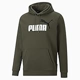 PUMA Herren ESS+ 2 Col Big Logo Hoodie FL Sweatshirt, Forest Night, L