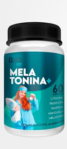Melatonina pura 1,5 mg | Cápsulas con Pasiflora + Valeriana + Manzanilla + L-Teanina | Pastillas para Dormir Bien | Ayuda con el Insomnio | 60 cápsulas