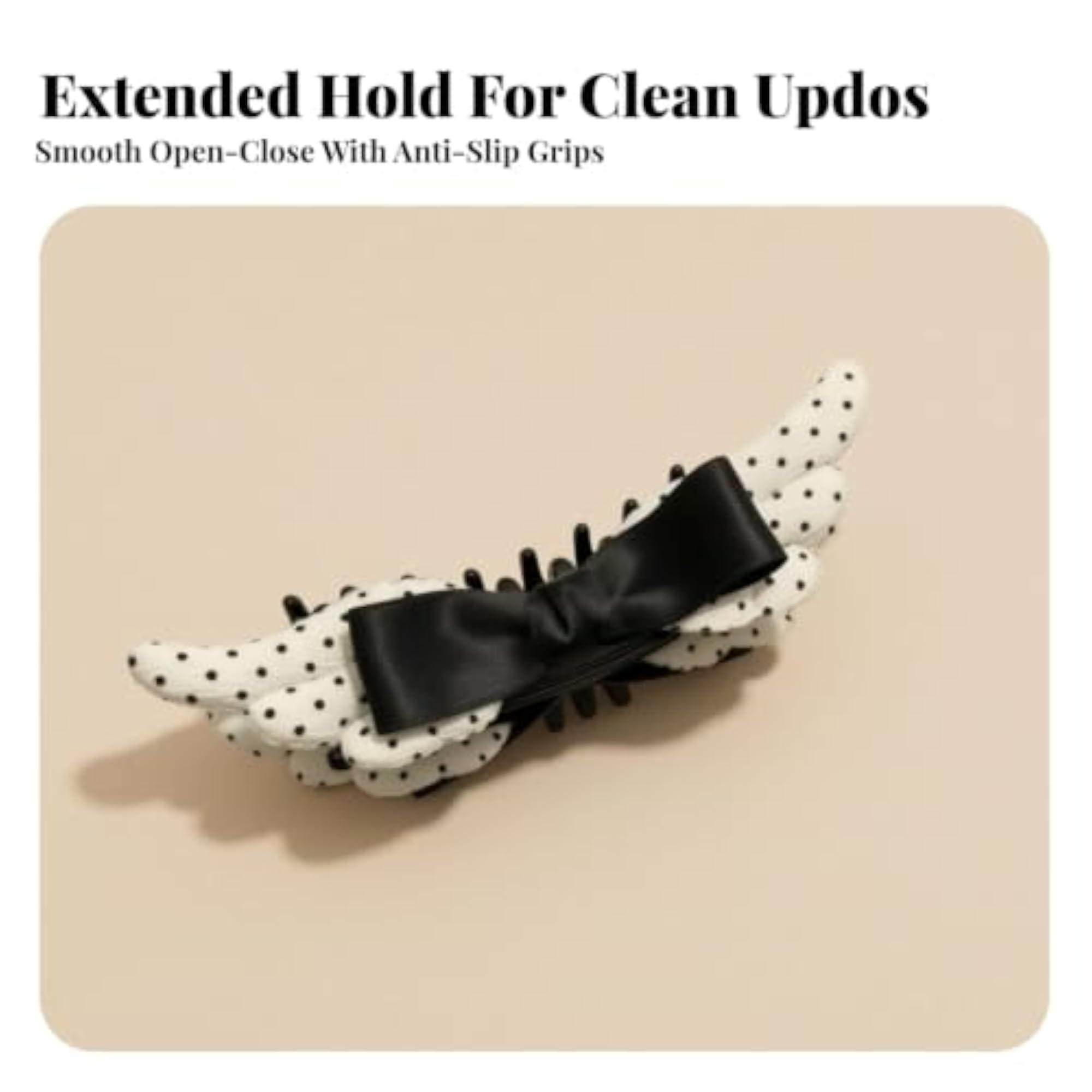 Speckled Banana Hair Clip with Bow, Handmade Barrette