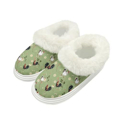 Warm Comfy Memory Foam Slippers for Womens Thick Sole Flannel Platform Slippers for Indoor Outdoor