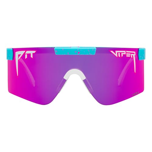 Pit Viper Sunglasses 2.0 Polarized Pink Lens, Blue Frame