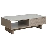 Capacité de charge robuste Oviala Table Basse rectangulaire L120 cm Beige