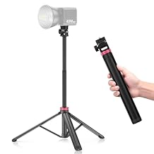 VIJIM MT-79 Extendable Photography Light Stand, 81" Portable Adjustable Light Tripod with 1/4" Screw, 360 Ball Head Camera Phone Tripod for Continute Output Lighting, Webcams, Cameras,for Pocket3
