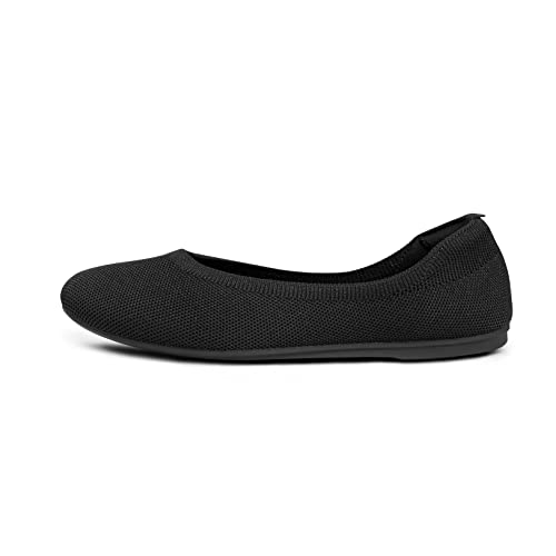 Arromic Flats Shoes for Women, Washable Round Toe Knit Ballet Flats Shoes with Comfortable Heel Cushions, Soft Slip on Dressy Shoes for Business Casual, Office, Work, Wedding4