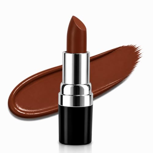 Image of Barva Natural & Moisturising Lipstick 4.3g (Natural Brown 408) | With Pure Ghee & Kokum Butter | Creamy Hydrating Finish | Mineral Colour | Long Lasting Brown Lipstick