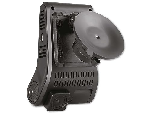 Technaxx Dual Dashcam Fullhd 1080P, 120° Anteriore E 480P, 80° Camera Interna - Riproduzione Multimediale, Rilevamento Del Movimento, Obiettivi Grandangolari, Monitoraggio Pargheggio - Dashcam TX-185 - 2