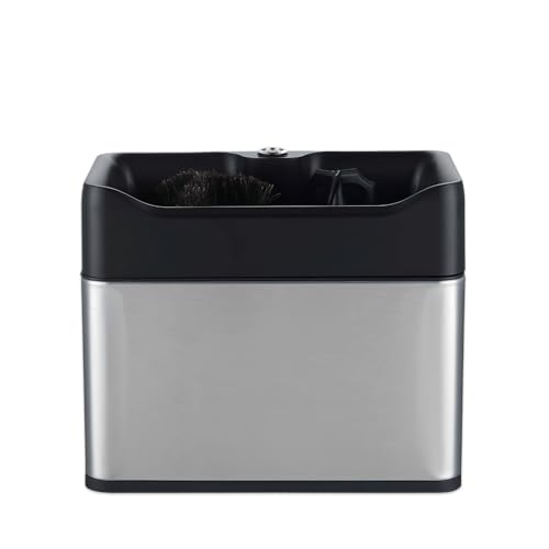Glowdora Limpiador De Portafiltros Eléctrico Automático, Herramienta Profesional para Limpiar Portafiltros De Cafeteras Espresso, Disponible En Negro, Blanco Y Plata, para Cafeterías, Bares Silver