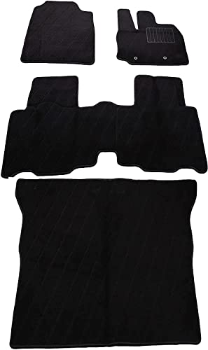 HXS N-VAN NVAN JJ1 JJ2 ベンチシート車専用 フロアマット ラゲッジマット AT車専用 1列目 2列目 ラゲッジルーム 運転席 助手席 後部座席 エヌバン ブラック 4枚セット