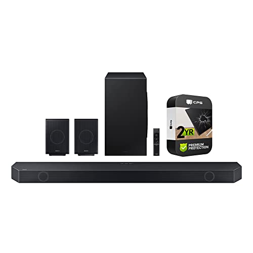 Image of Samsung HW-Q990C 11.1.4 ch. Wireless Dolby Atmos Soundbar and Rear Speakers Bundle with 2 YR CPS Enhanced Protection Pack
