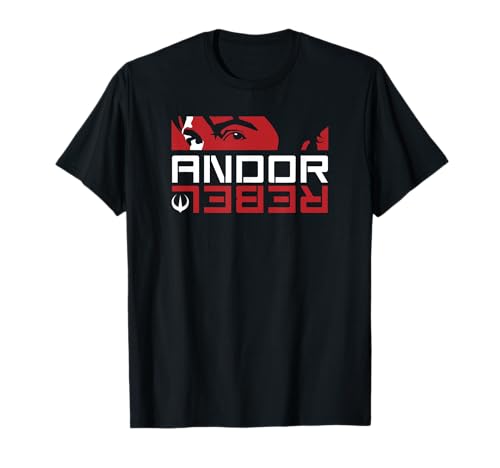 T-shirt Star Wars Andor Cassian noir haut imprimé geek vêtement série télévisée