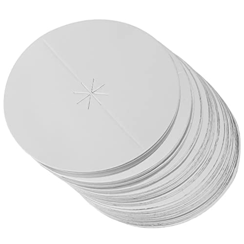 DEARMAMY 50Pcs Paper Candle Drip Protectors, Rings, Bobeches, Holders for Candlelight Church Service, Devotional Candles, Christmas