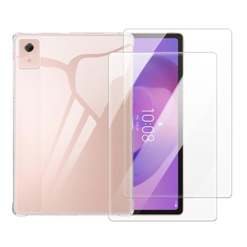 Protector de pantalla y funda para Lenovo Tab K12 12.1 2025 en vidrio y silicona