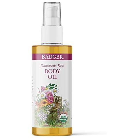 Badger - Damascus Rose Organic Body Oil Cover