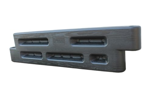 Playsafer Playground Edging Border -12" High Plastic Interlocking Timber for Playgrounds, and Play-Areas - Black - 52" L X 4" W X 12" H (6 Pack)