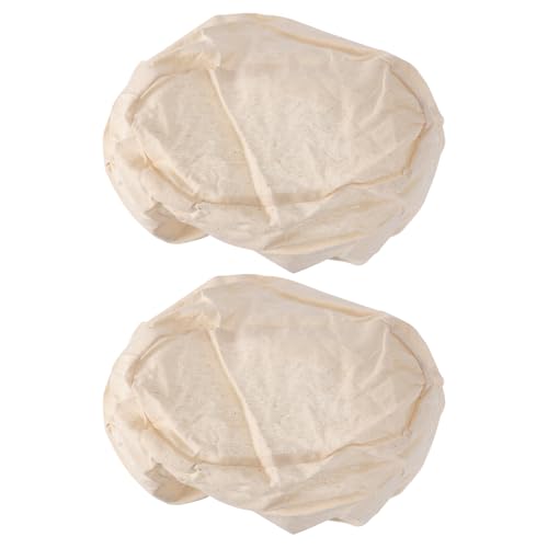 WOFASHPURET Juego 2 Fundas de Tela para Cesta Ovalada 25x15x8 Cm, Forro de Algodón Transpirable para Fermentación de Pan, Utensilios para Hornear Masa en Cocina Doméstica