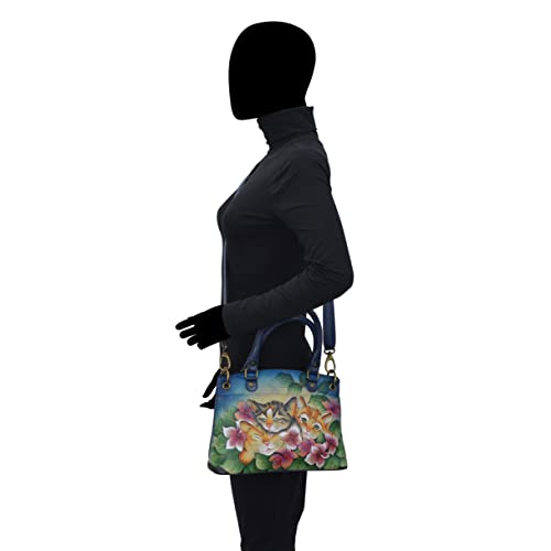 Image of Anna by Anuschka Women's Original Genuine Leather Hand-Painted Small Satchel - Leather Handbag for Women | Original