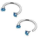 Jenxnjsjo F136 Titanium 16g Horseshoe Septum Nose Lip Rings Hoops Piercings Cartilage Helix Daith Earrings Jewelry for Women 16 g Gauge Small 8mm