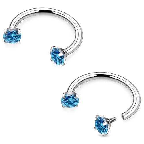 Jenxnjsjo F136 Titanium 16g Horseshoe Septum Nose Lip Rings Hoops Piercings Cartilage Helix Daith Earrings Jewelry for Women 16 g Gauge Small 8mm