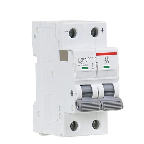 Mini disyuntor DC 2P 500V GYM9 de 25A para carril DIN en instalaciones solares