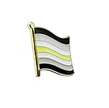 Agender Pride Flag Lapel Pin - Genderless Flag Brooch - Lacking Gender LGBT Badge