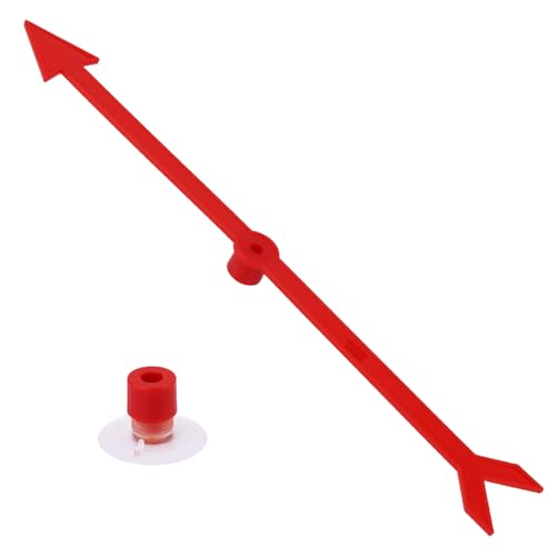 Tinoaly Large Arrow Spinner, Red Wind Spinner with Suction Cup, Durable Plastic and PVC, Classroom and Party Games Accessory