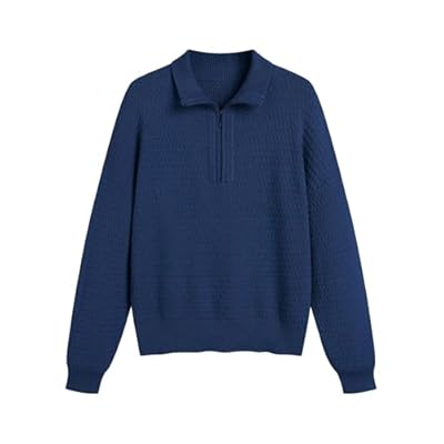 ZAFUL Womens Sweaters Quarter Zip Pullover V Ne...