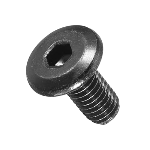 Image of METALLIXITY Flat Head Hex Socket Cap Screws Bolts(M5-0.8x10) 50Pcs, 304 Stainless Steel Hex Socket Furniture Bolts Screws - for Furniture Woodworking Project, Black