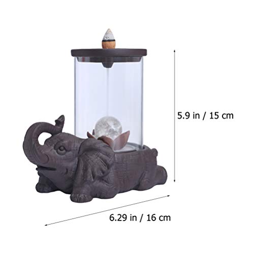 ARTIBETTER Suporte de Incenso de Fluxo Reverso de Cerâmica Cascata Queimador de Incenso Estatueta de