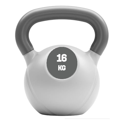 Yes4All Kettlebell En Ciment, Kettlebells De Musculation De 4 à 20 kg Pour Un Entraînement Complet Du Corps, Pompes, Musculation, 16 kg