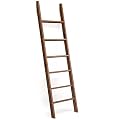 RELODECOR 6-Foot Wall Leaning Blanket Ladder| Laminate Snag Free Construction (Brown)