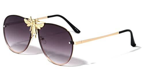 Dweebzilla 3D Killer Bee Luxury Hip Hop Pilot Aviator Sunglasses Floating Lenses