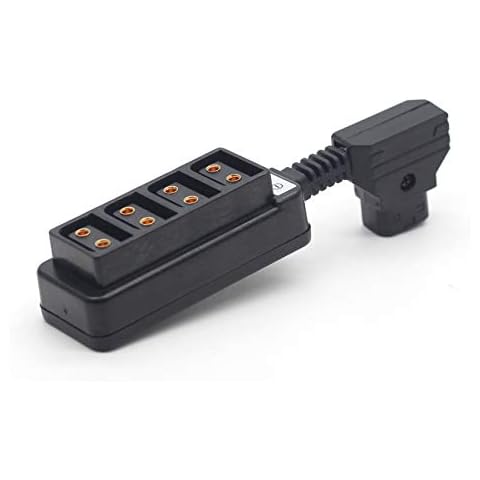 SZJELEN Ultrashort Dtap Splitter,P-tap Splitter Cable,D-tap to 4ports P-tap D-tap Splitter Cable for Photography Power,Dtap PowerTap Receptacle Cover