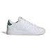 adidas Advantage Base 2.0 Sneaker, White/White/Green, 4 US Unisex Big Kid