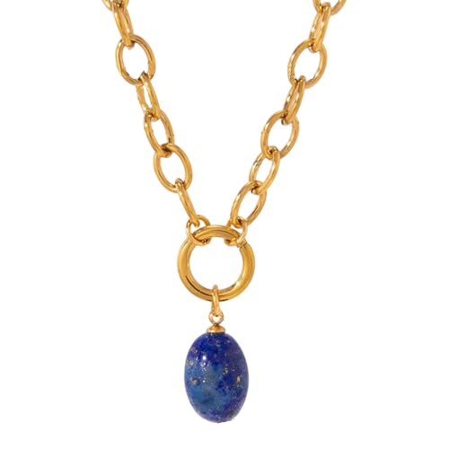 Joyería de piedra teñida ligera: conjunto de collar y pendientes para diario