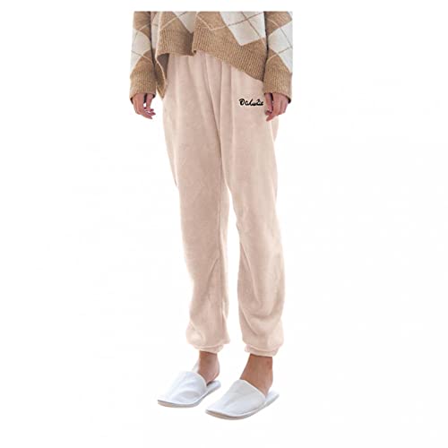 SGSD Conjunto de ropa de casa para mujer, calentito, conjunto de pantalón largo y parte superior de felpa para mujer, conjunto de chándal de algodón, pijama de invierno para mujer, de franela,