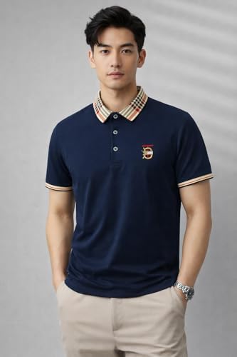Image of TAGAS Mens Polo T-Shirt || Men's Color Block Polo Tshirt | Short Sleeve Casual Pullover with Collar |Casual Wear for Men | Mens Regular FIT T-Shirts