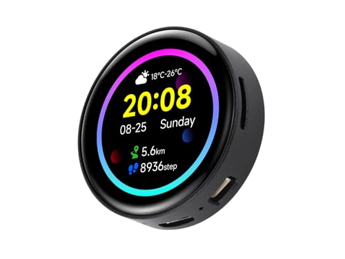 waveshare ESP32-S3 1.43inch AMOLED Display Development Board with CNC Metal Case,466×466 Resolution 16.7M Color Capacitive Touch AMOLED Round Display Support 2.4GHz WiFi and Bluetooth BLE 5