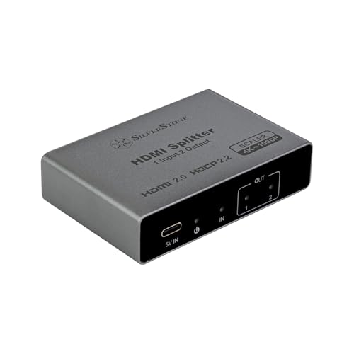 Divisor HDMI 2.0 4K Silverstone HS12 para ver un reproductor en dos teles