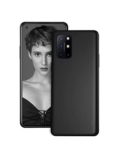 Image of Mobile Back Cover Case for OnePlus 8T (Silicone Case|CameraProtection|Black SC1510)