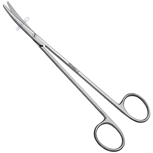 Image of Gromed Metzenbaum Scissors /Tonsil Dissecting Scissors, Blunt x Blunt Blades - Stainless Steel (Curved, 7 inch)