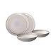 Produktbild like. by Villeroy & Boch - Perlemor Sand Teller-Set Aus Porzellan, 4 Tlg., Geschirr Set FuR 2 Personen, Beige