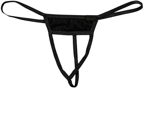 Men's Sexy Hollow Out Thong Underwear, Ice Silk T-Back See-Through Panties
