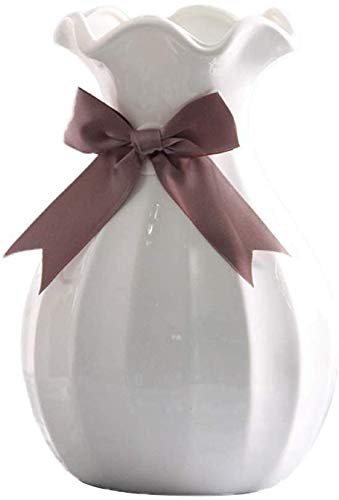 Vase porcelaine haut de gamme en céramique blanche pour décoration d'art