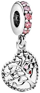 Tree of Life Family Dangle Beads 925 Sterling Silver European Style Bead Charms Fit Pandora Bracelet