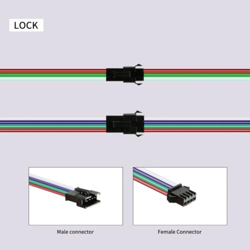 Conector de 3 pines para tiras WS2812B y WS2811, pack de 10 parejas de cables extendidos 5