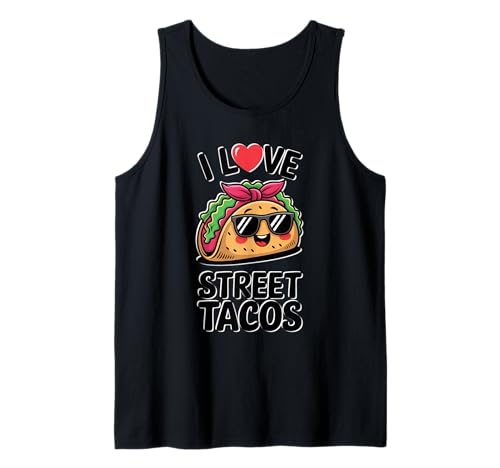 Divertida camiseta de tacos callejeros para amantes de la comida mexicana Camiseta sin Mangas